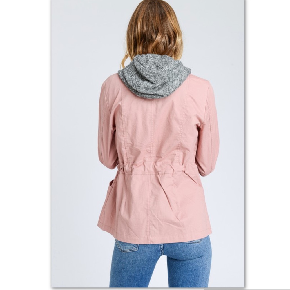 HP BEST IN BTQ Iayered anorak utility Blush jacket - Picture 3 of 4